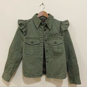 Marc Jacobs Ruffled Shoulder Military Jacket